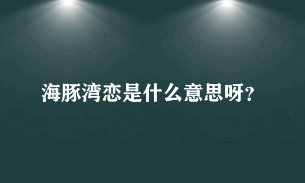 海豚湾恋是什么意思呀？