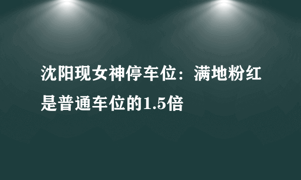 沈阳现女神停车位：满地粉红是普通车位的1.5倍