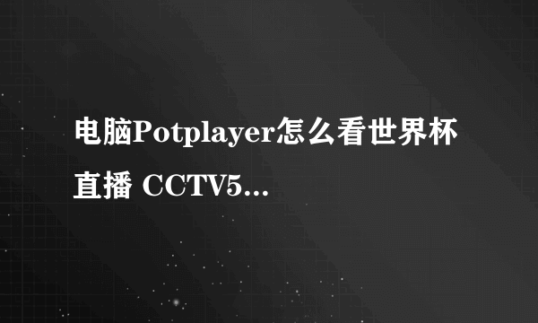 电脑Potplayer怎么看世界杯直播 CCTV5高清直播源怎么用