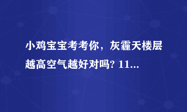 小鸡宝宝考考你，灰霾天楼层越高空气越好对吗? 11月25日蚂蚁庄园答案