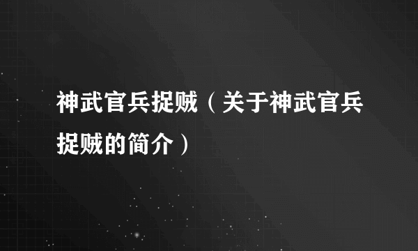 神武官兵捉贼（关于神武官兵捉贼的简介）