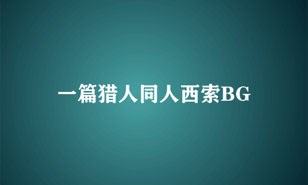 一篇猎人同人西索BG