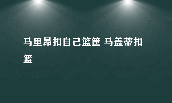 马里昂扣自己篮筐 马盖蒂扣篮