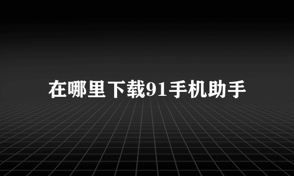 在哪里下载91手机助手