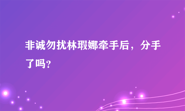 非诚勿扰林瑕娜牵手后，分手了吗？