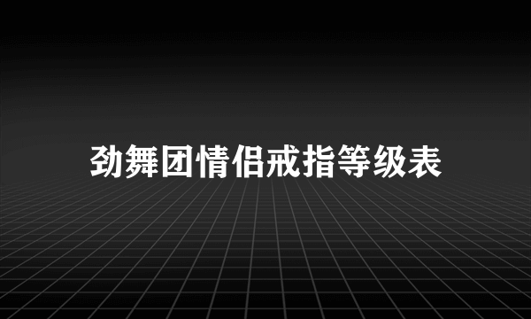 劲舞团情侣戒指等级表