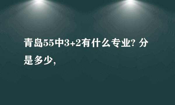 青岛55中3+2有什么专业? 分是多少,