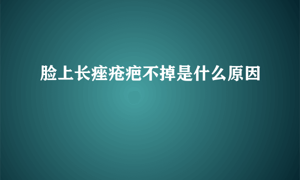 脸上长痤疮疤不掉是什么原因