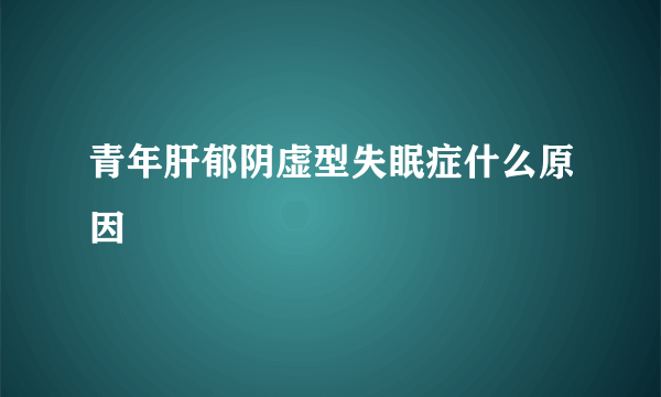 青年肝郁阴虚型失眠症什么原因