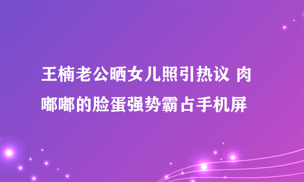 王楠老公晒女儿照引热议 肉嘟嘟的脸蛋强势霸占手机屏