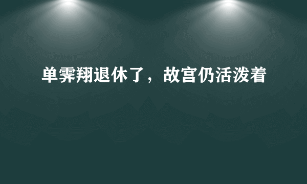 单霁翔退休了，故宫仍活泼着