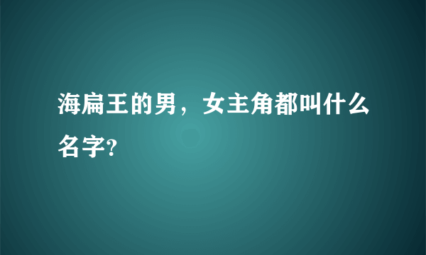 海扁王的男，女主角都叫什么名字？