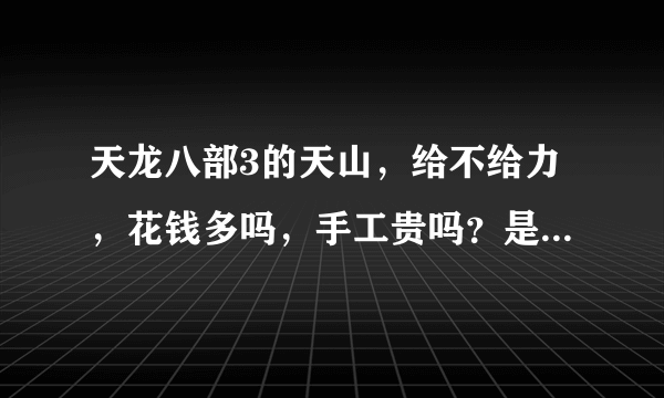 天龙八部3的天山，给不给力，花钱多吗，手工贵吗？是不适合没钱玩家