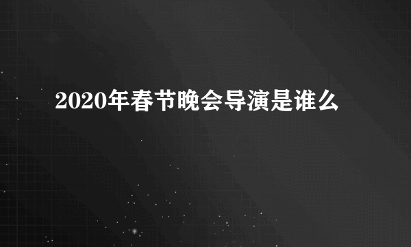 2020年春节晚会导演是谁么