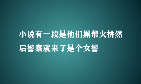 小说有一段是他们黑帮火拼然后警察就来了是个女警