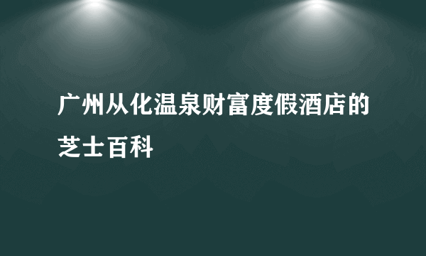 广州从化温泉财富度假酒店的芝士百科