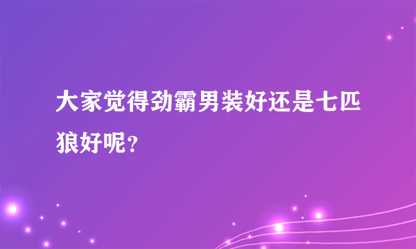 大家觉得劲霸男装好还是七匹狼好呢？