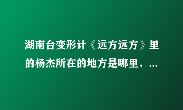 湖南台变形计《远方远方》里的杨杰所在的地方是哪里，要详细点的，谢，准备联合朋友资助留守儿童献爱心！