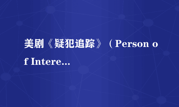 美剧《疑犯追踪》（Person of Interest）为什么评分这么高？