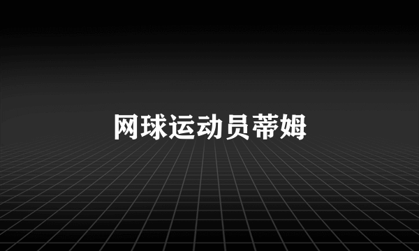 网球运动员蒂姆