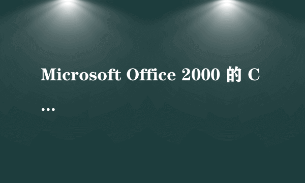 Microsoft Office 2000 的 Cd Key号是什么啊？