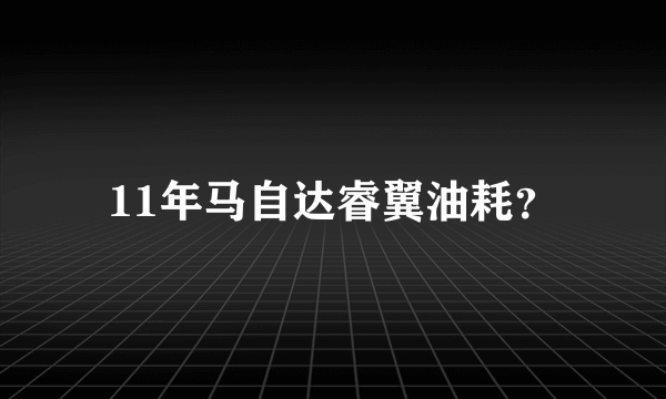 11年马自达睿翼油耗？