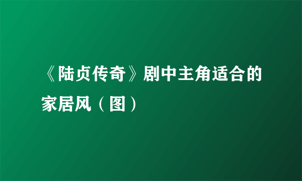 《陆贞传奇》剧中主角适合的家居风（图）