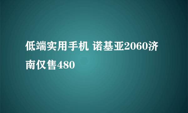 低端实用手机 诺基亚2060济南仅售480