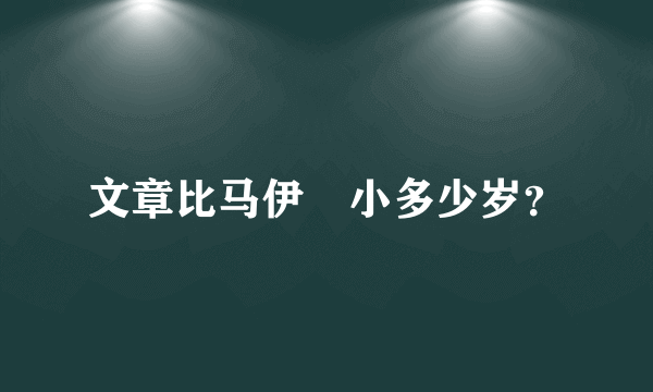 文章比马伊琍小多少岁？