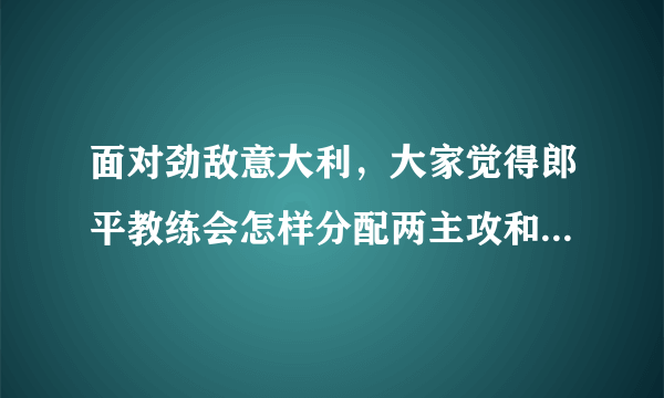 面对劲敌意大利，大家觉得郎平教练会怎样分配两主攻和一接应？