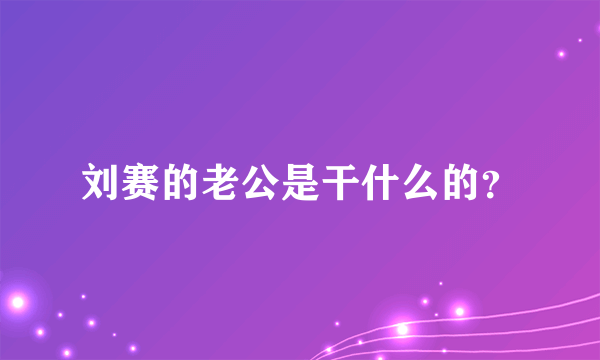 刘赛的老公是干什么的？