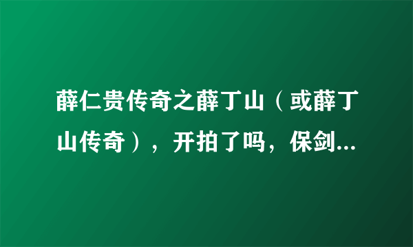 薛仁贵传奇之薛丁山（或薛丁山传奇），开拍了吗，保剑锋版的...