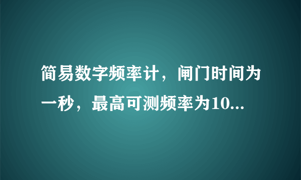 简易数字频率计，闸门时间为一秒，最高可测频率为100MHZ.频率由8位数码管显示输出