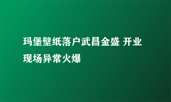 玛堡壁纸落户武昌金盛 开业现场异常火爆