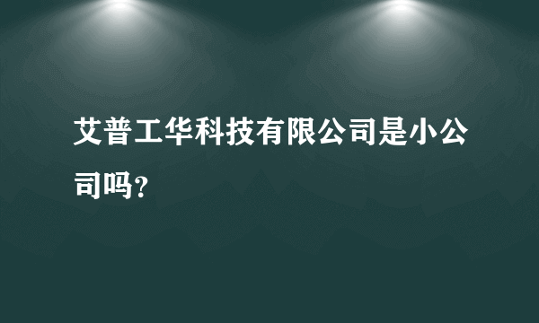 艾普工华科技有限公司是小公司吗？