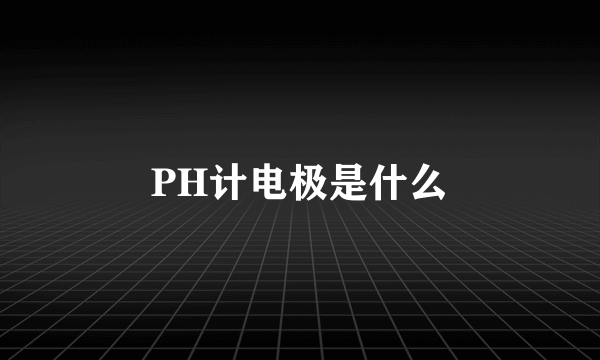 PH计电极是什么