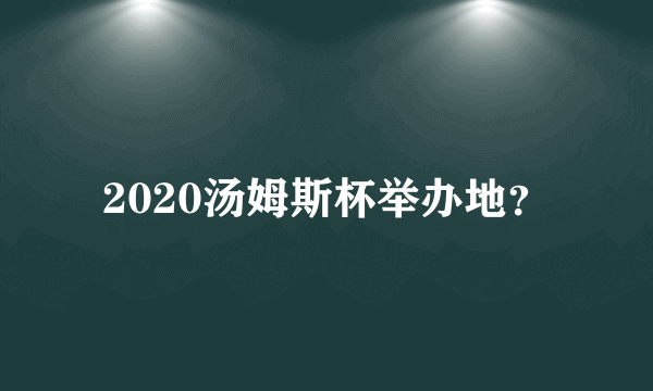 2020汤姆斯杯举办地？