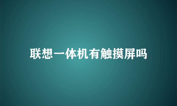 联想一体机有触摸屏吗