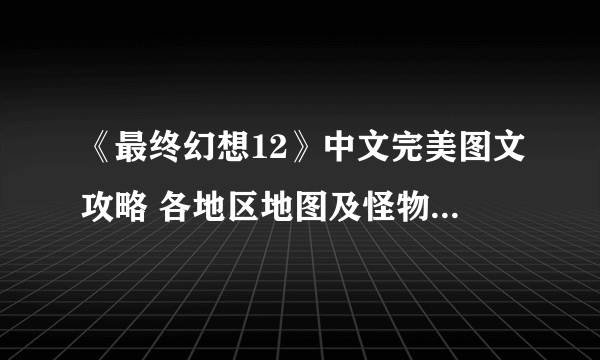 《最终幻想12》中文完美图文攻略 各地区地图及怪物讨伐图文攻略