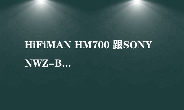 HiFiMAN HM700 跟SONY NWZ-B183F比较，哪个好点？