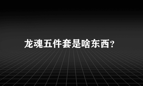 龙魂五件套是啥东西？