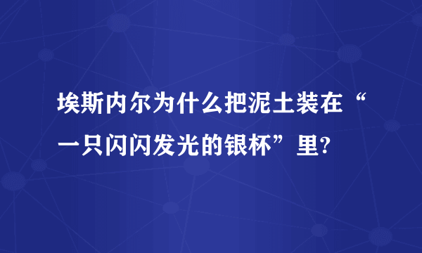 埃斯内尔为什么把泥土装在“一只闪闪发光的银杯”里?