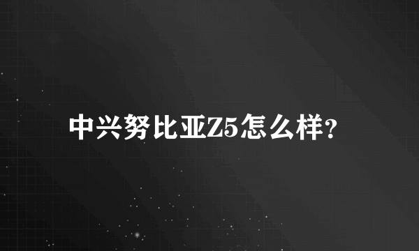 中兴努比亚Z5怎么样？