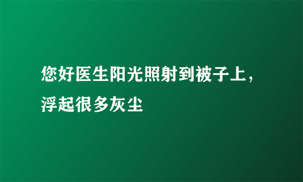 您好医生阳光照射到被子上，浮起很多灰尘