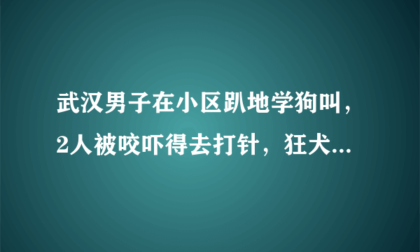 武汉男子在小区趴地学狗叫，2人被咬吓得去打针，狂犬病的并发症还有哪些？