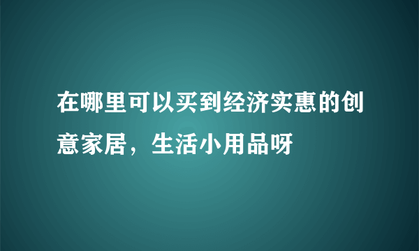 在哪里可以买到经济实惠的创意家居，生活小用品呀